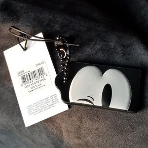 NWT Disney x Coach Mickey Wink Hang Tag Fob